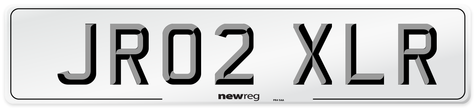 JR02 XLR Number Plate from New Reg